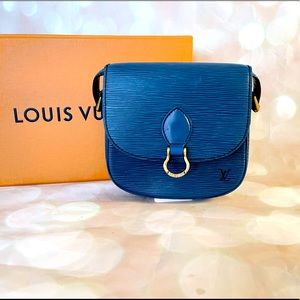 💙💯 Authentic Louis Vuitton Shoulder Bag Saint Cloud PM Blue Epi.